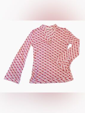 Torry Burch Flamingo Patterned Long Sleeve size 0